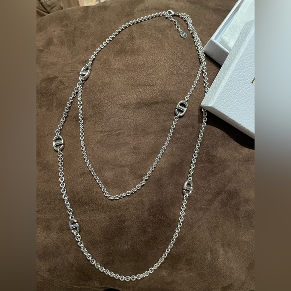 Christian Dior Silver CD Double Layer Chain - Picture 9 of 14